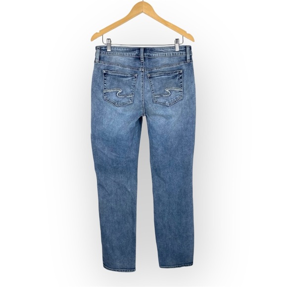 Silver Jeans Co. Women's Elyse Mid Rise Comfort Fit Straight Leg Jeans 30 x 31 - Picture 4 of 11